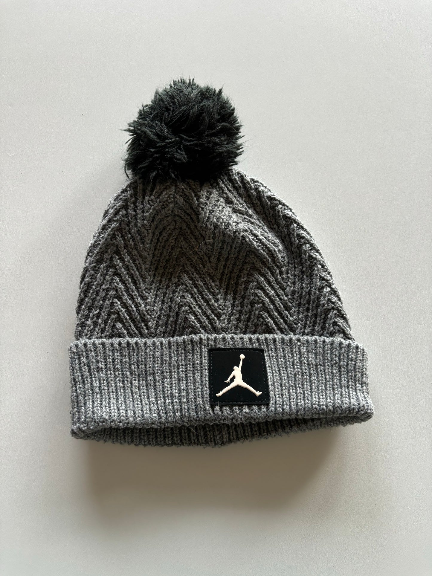 Grey Knit Air Jordan Toque