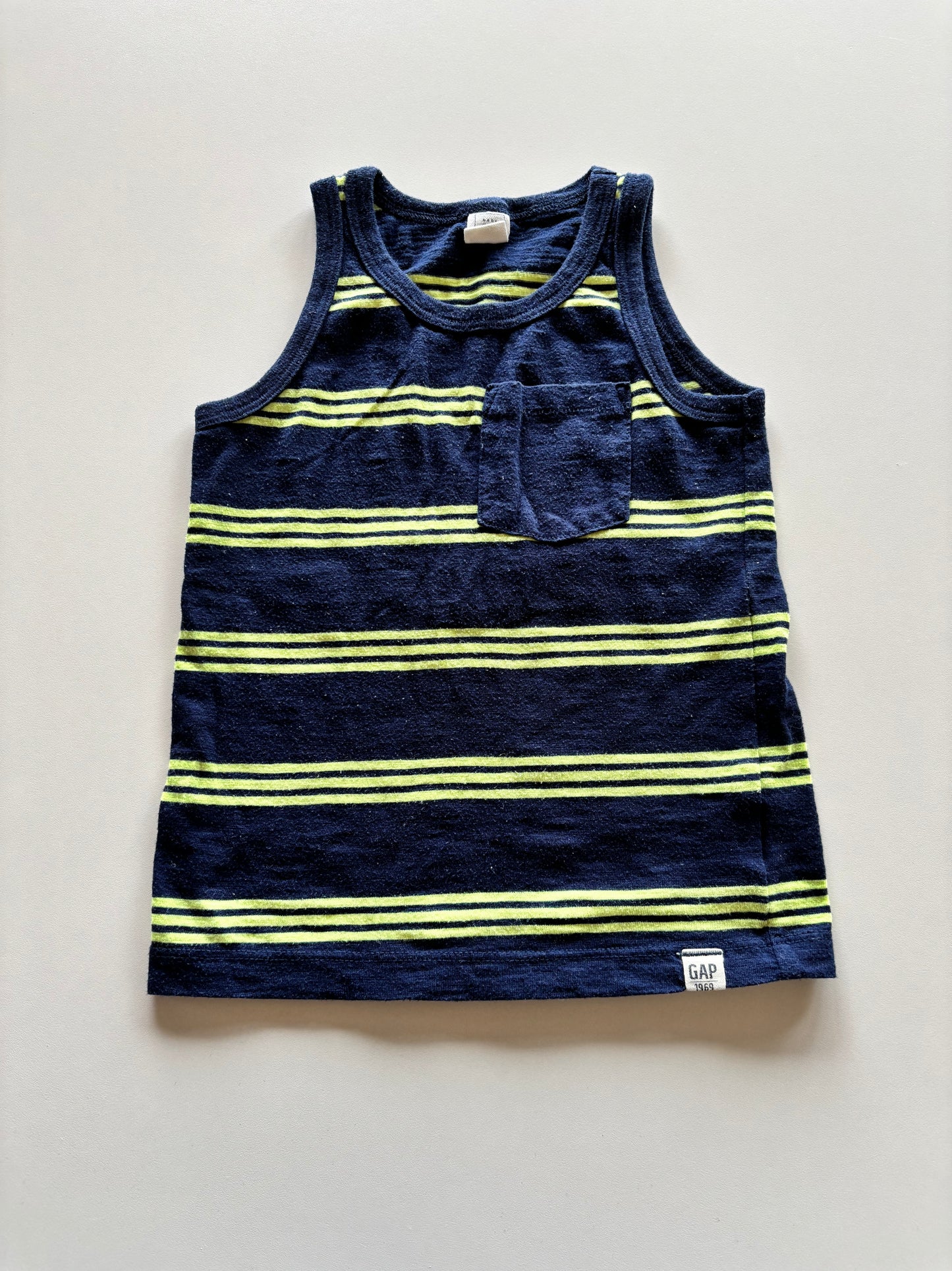 Navy & Yellow Striped Tank