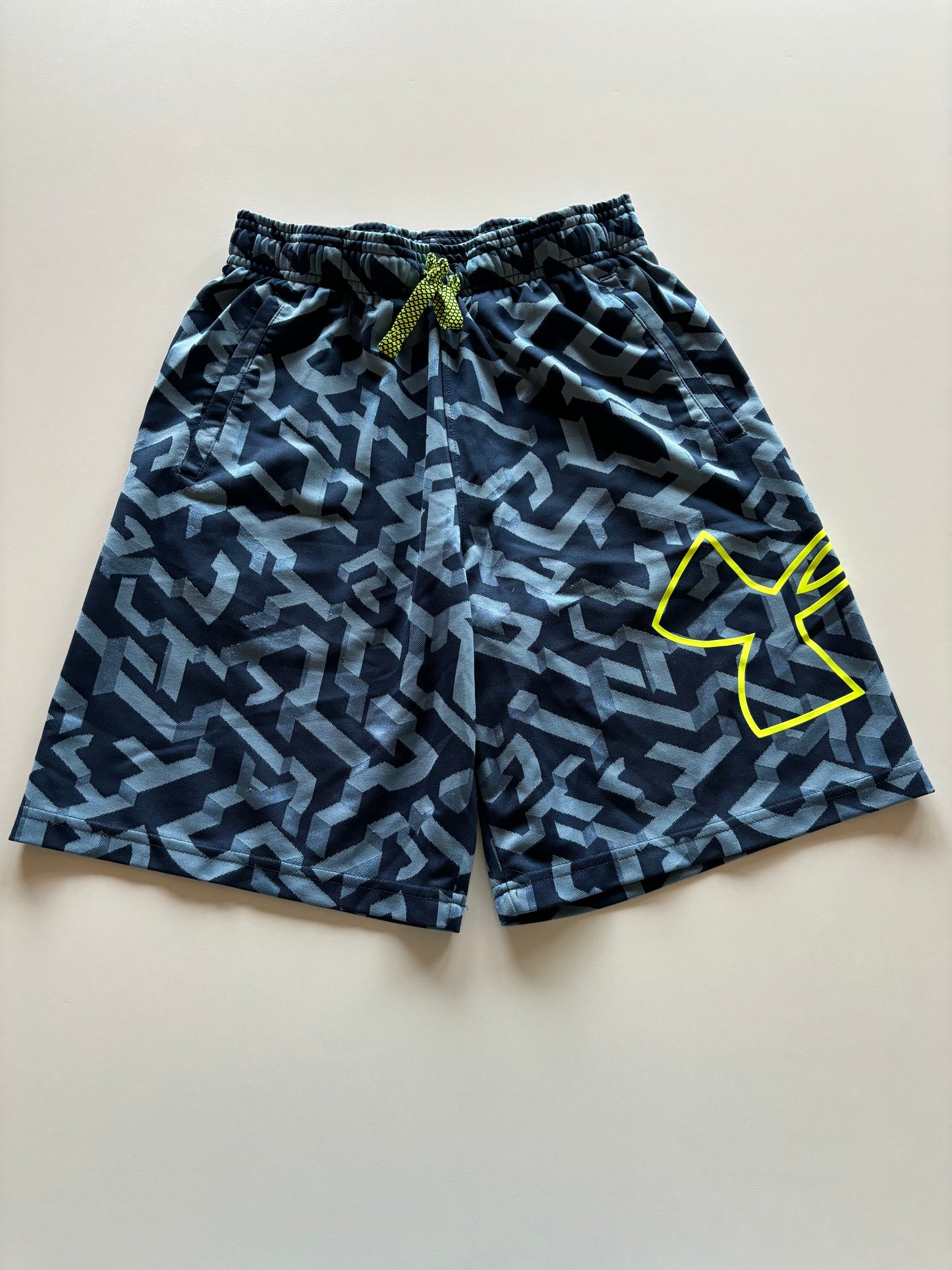 Blue Patterned UA Athletic Shorts