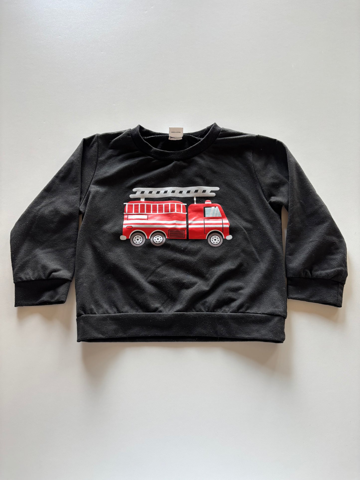 Black Fire Truck Crewneck