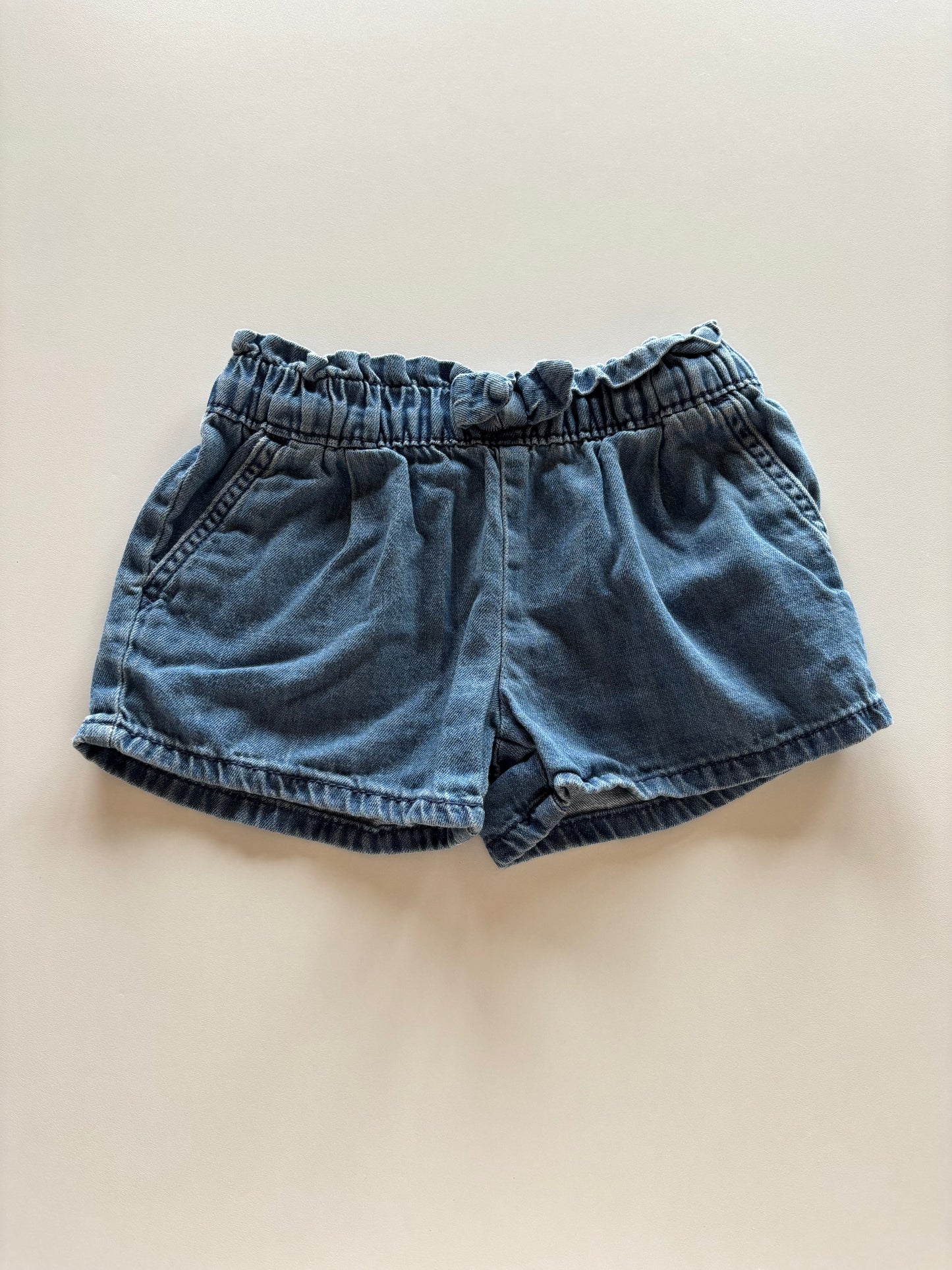 Chambray Paperbag Shorts