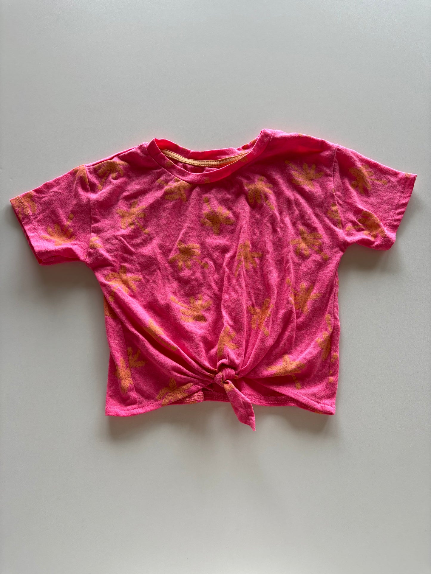 Knotted Pink Palm Tee