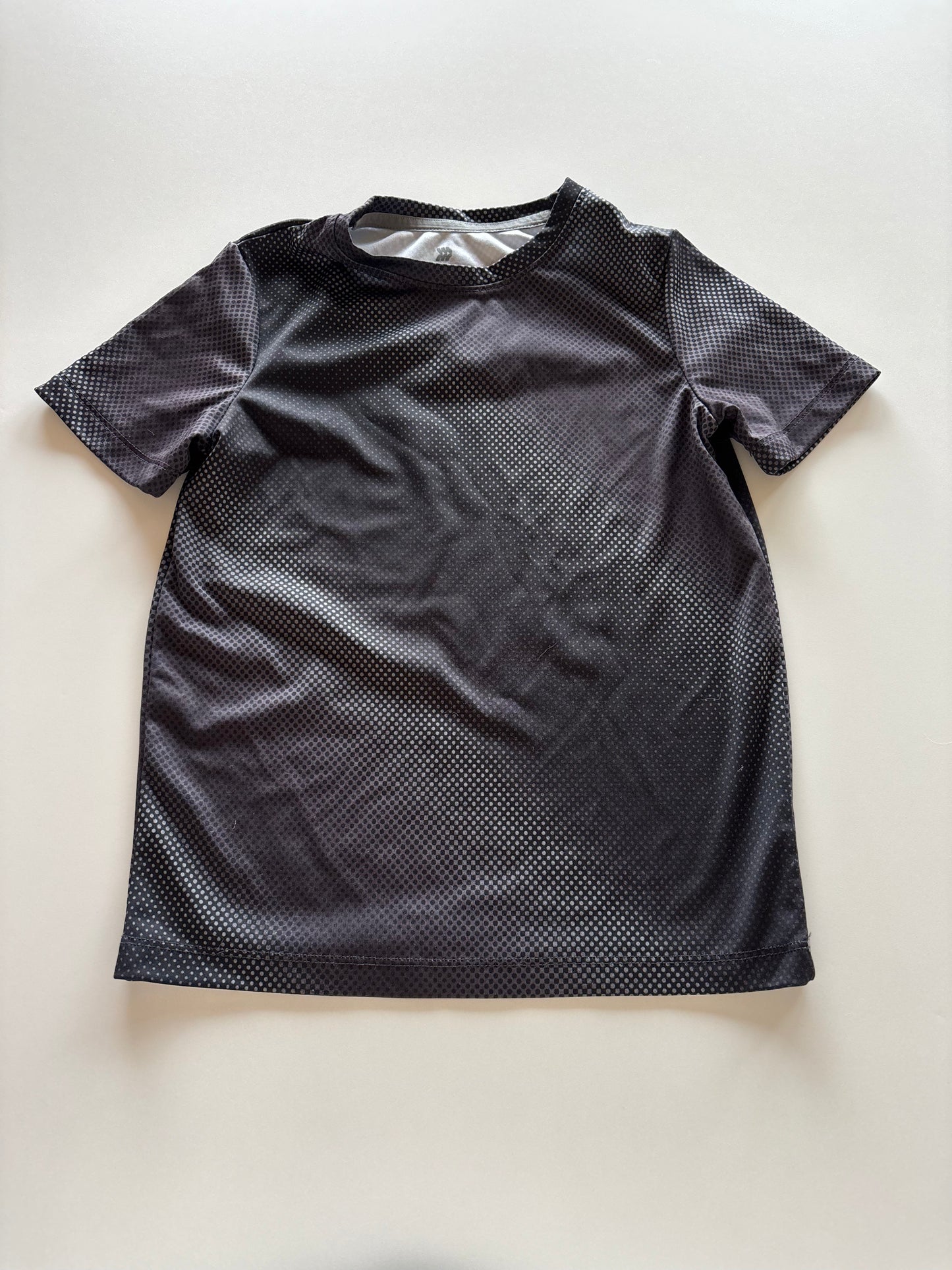 Black & Grey Patterned Athletic Tee
