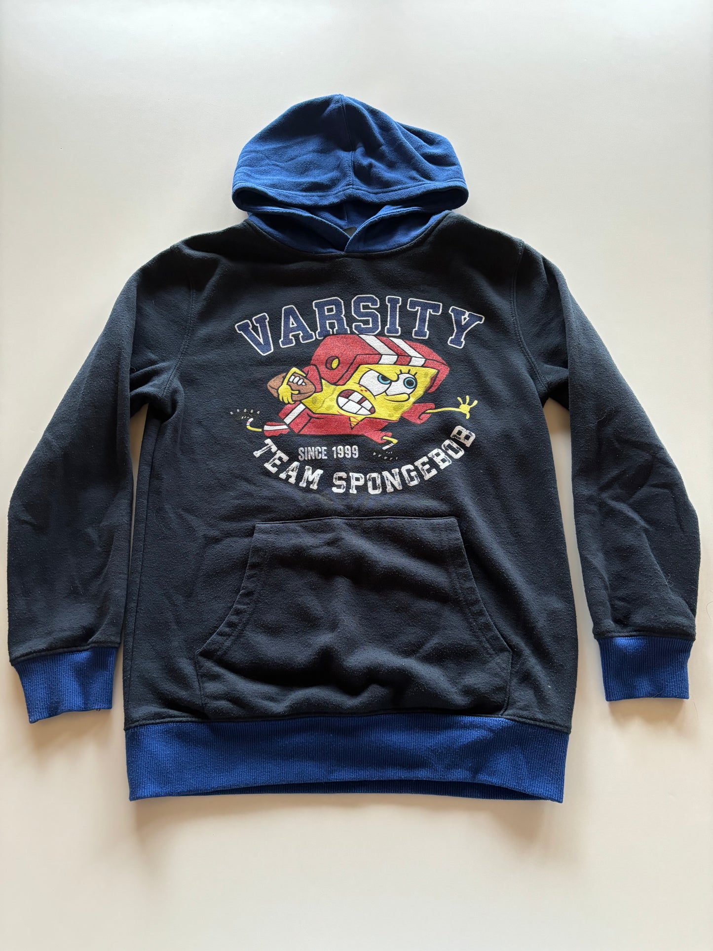 Navy Spongebob Football Hoodie