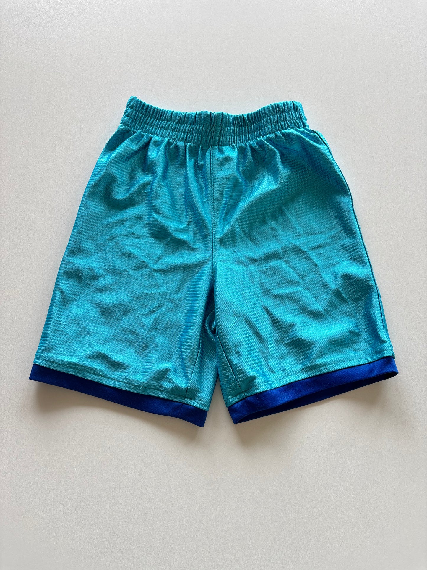 Light Blue Textured Athletic Shorts