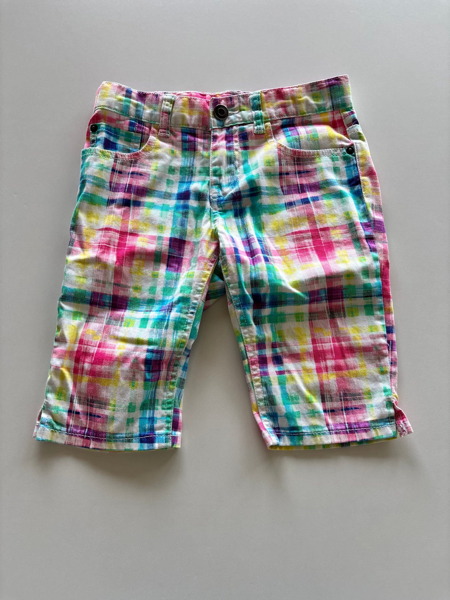 Bright Plaid Bermuda Shorts