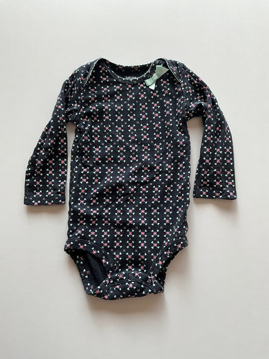 Charcoal Floral Onesie