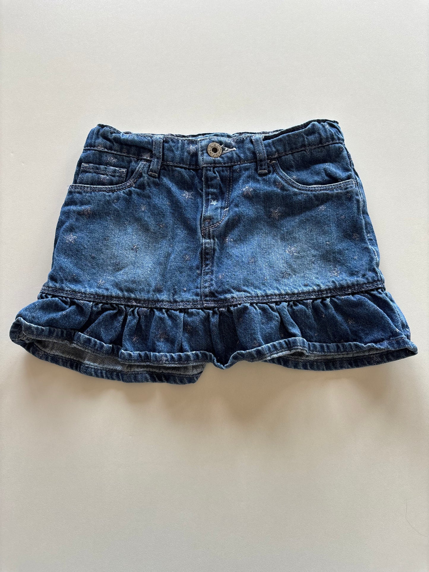 Sparkly Star Denim Skort