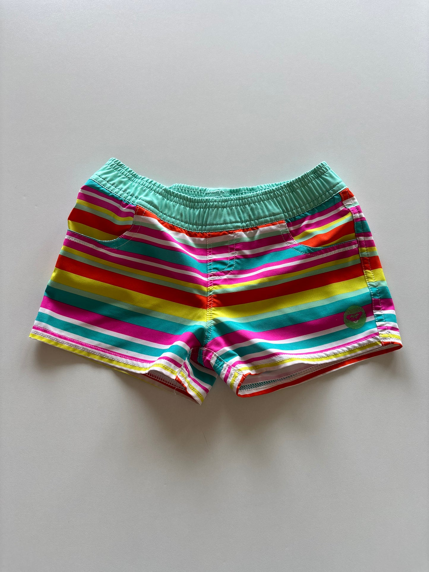 Bright Striped Athletic Shorts