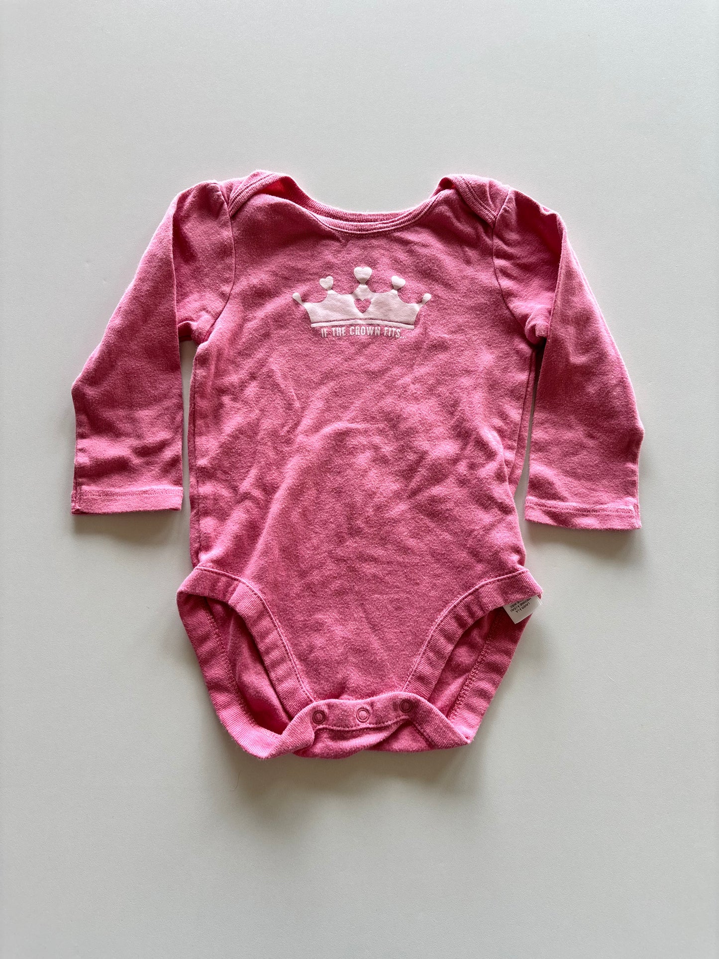Pink If the Crown Fits Onesie