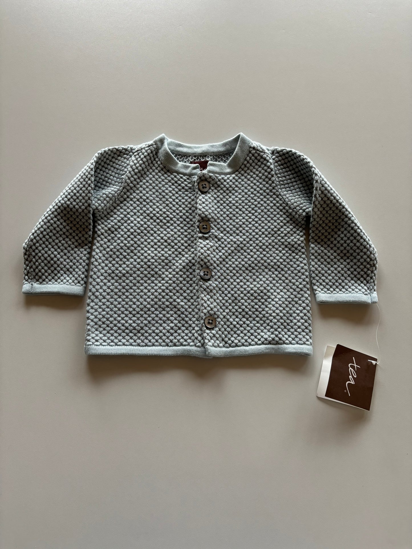 BNWT Blue & Grey Knit Button Up Cardigan