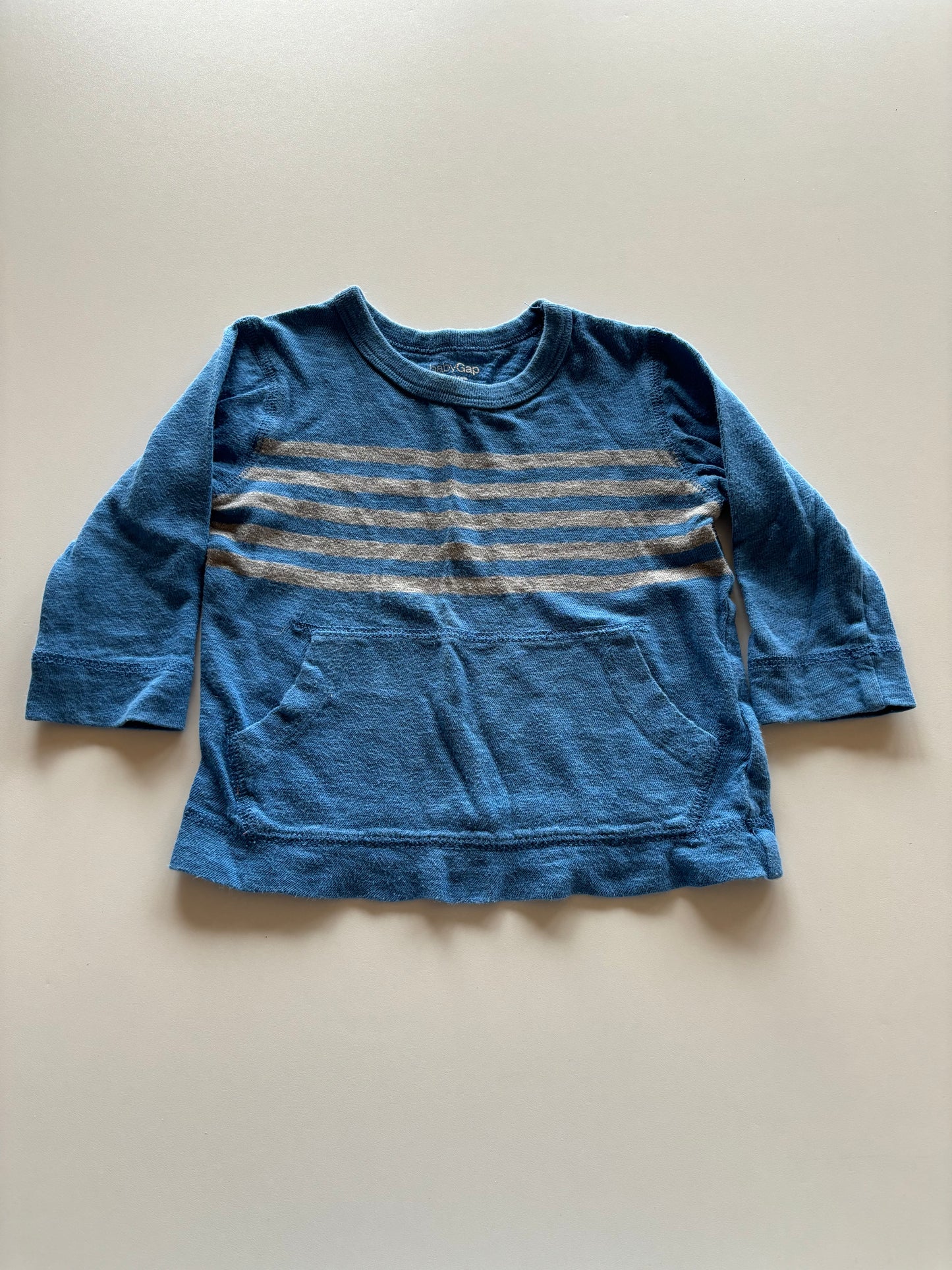 Blue & Grey Striped Shirt