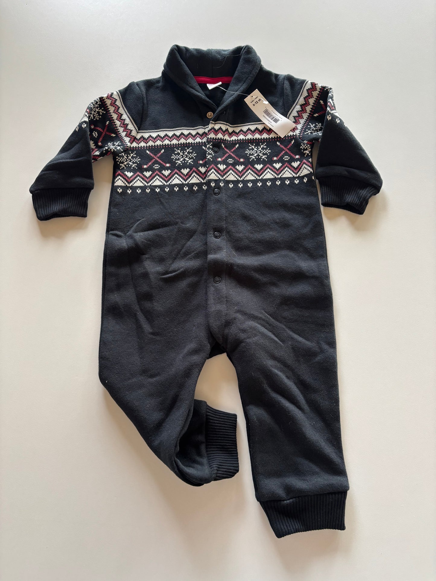 BNWT Black Fairisle Hockey Romper