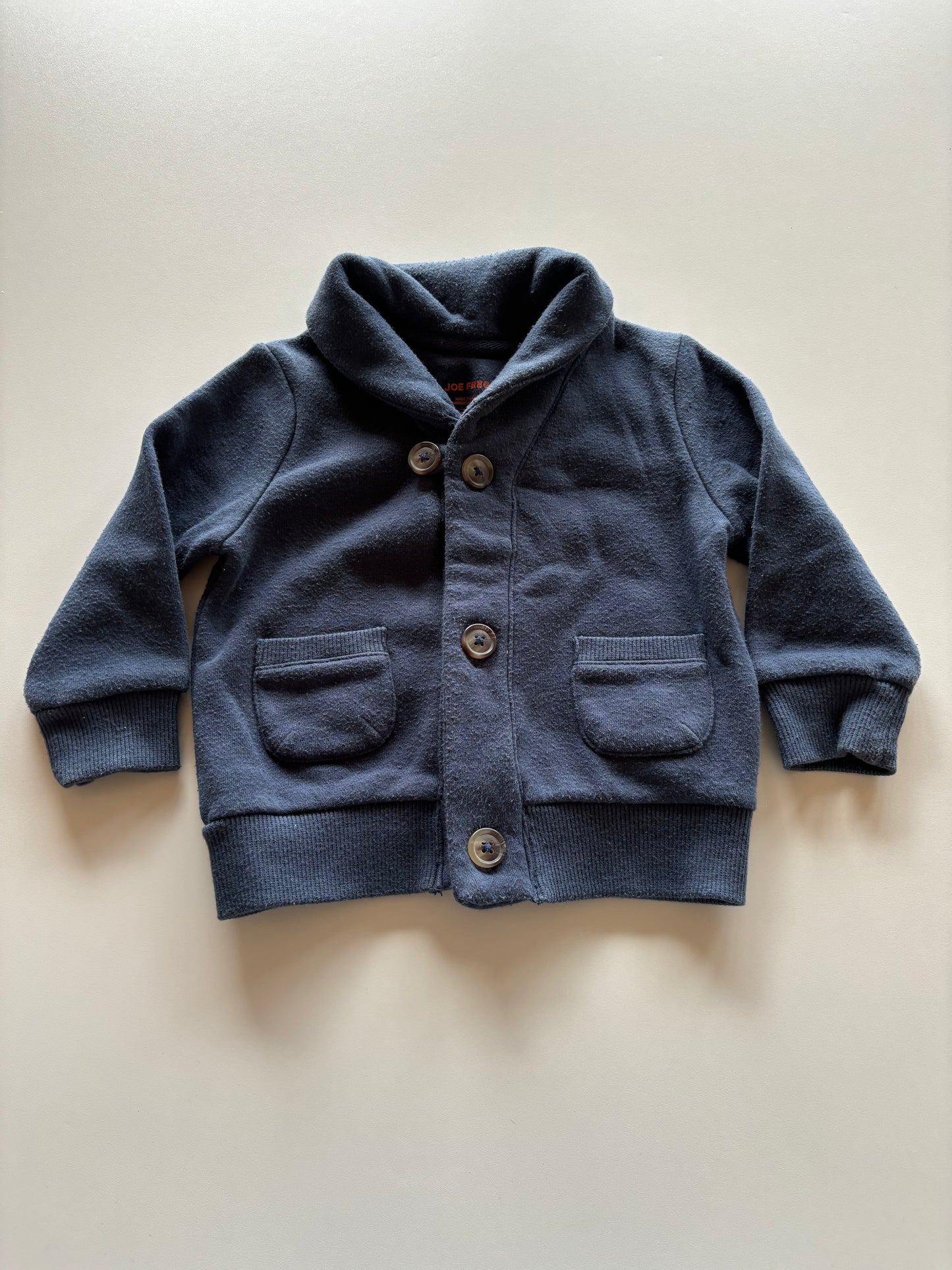 Navy Button Up Cardigan