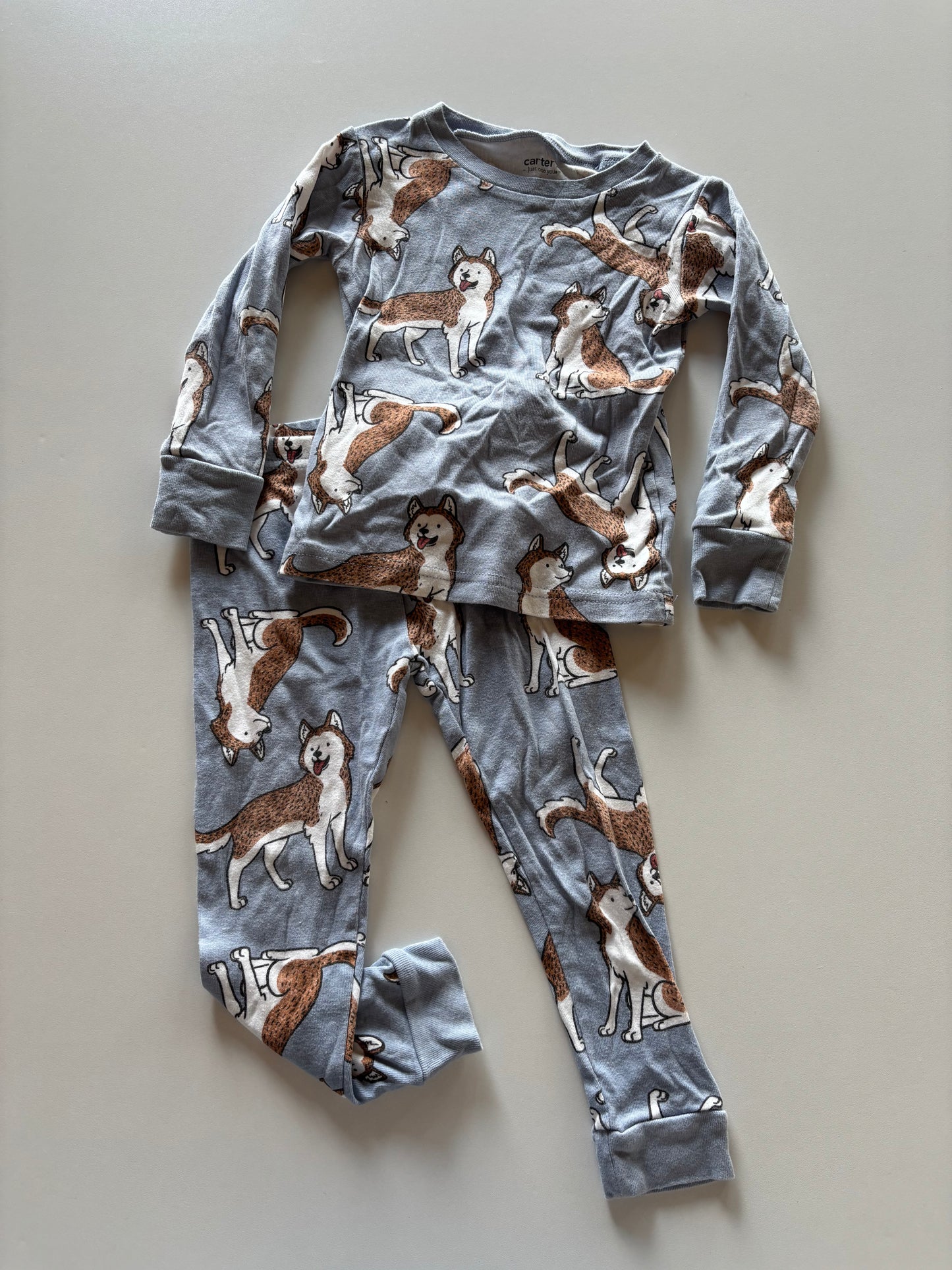 2pc Blue Husky Pajamas