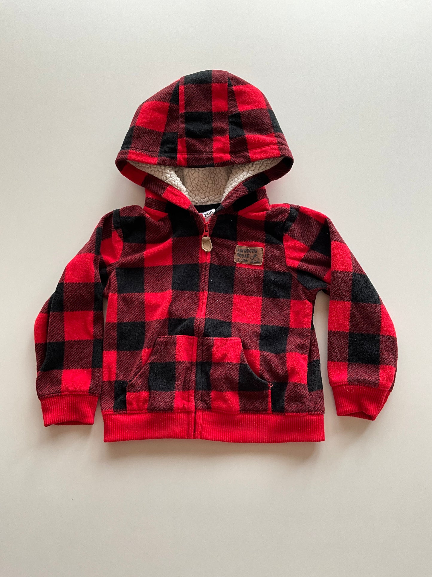 Fleece Buffalo Plaid Zip Up