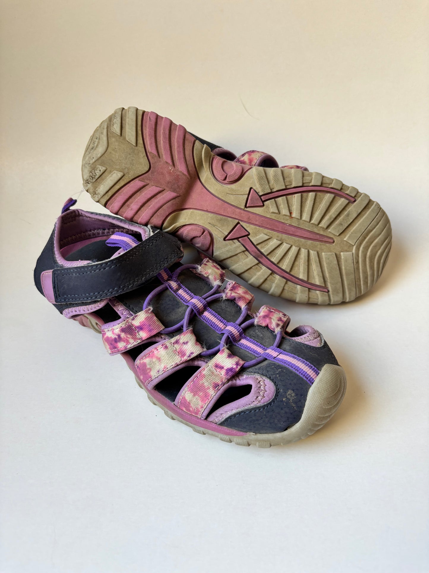 Purple Covered Toe Sandals