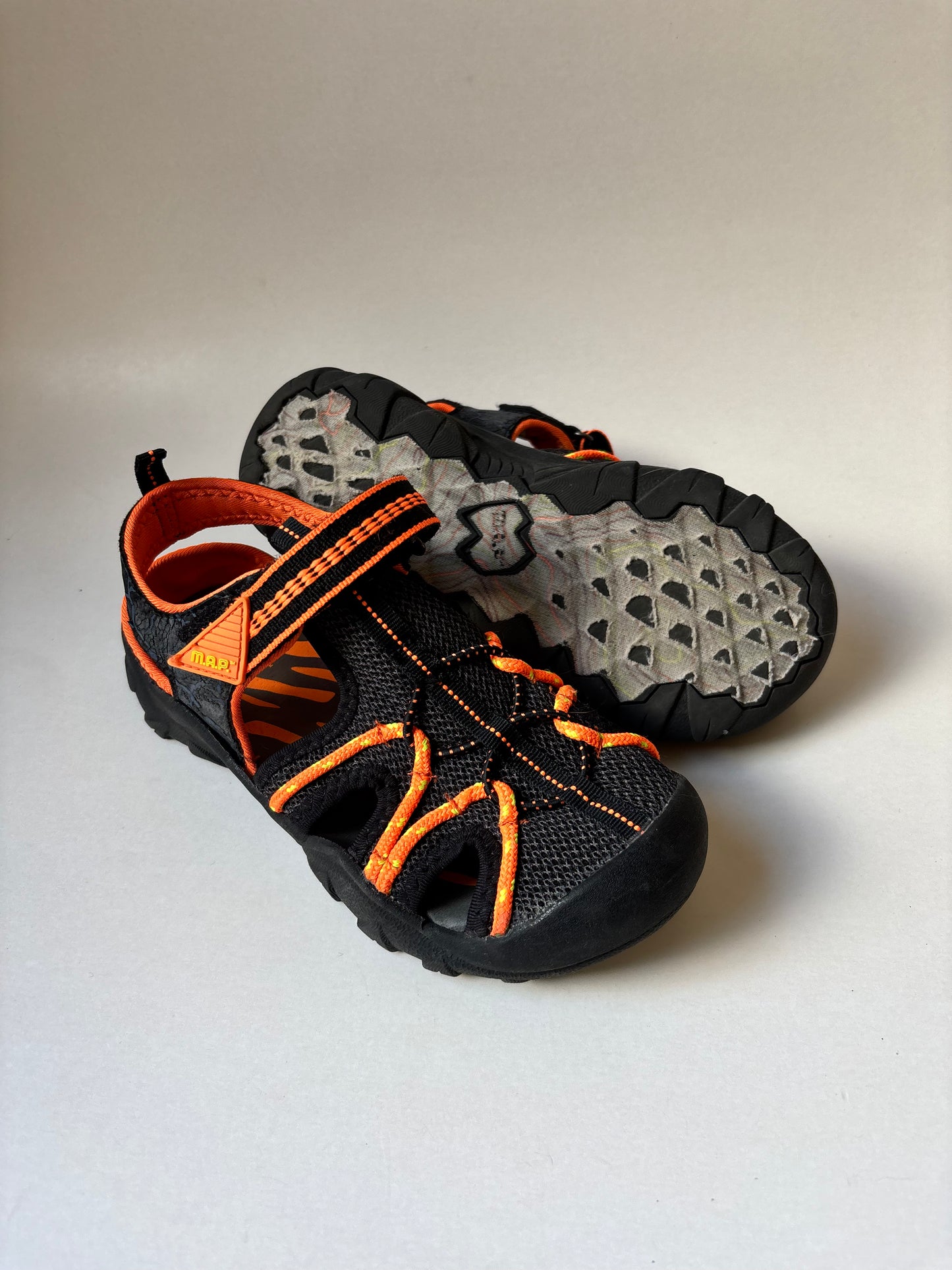 Like New Orange Covered Toe Sandals