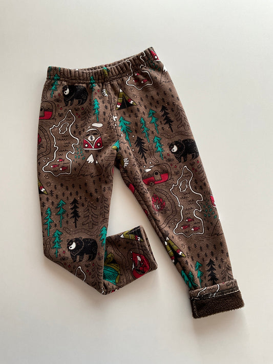 Brown Wilderness Fleece Lined Leggings