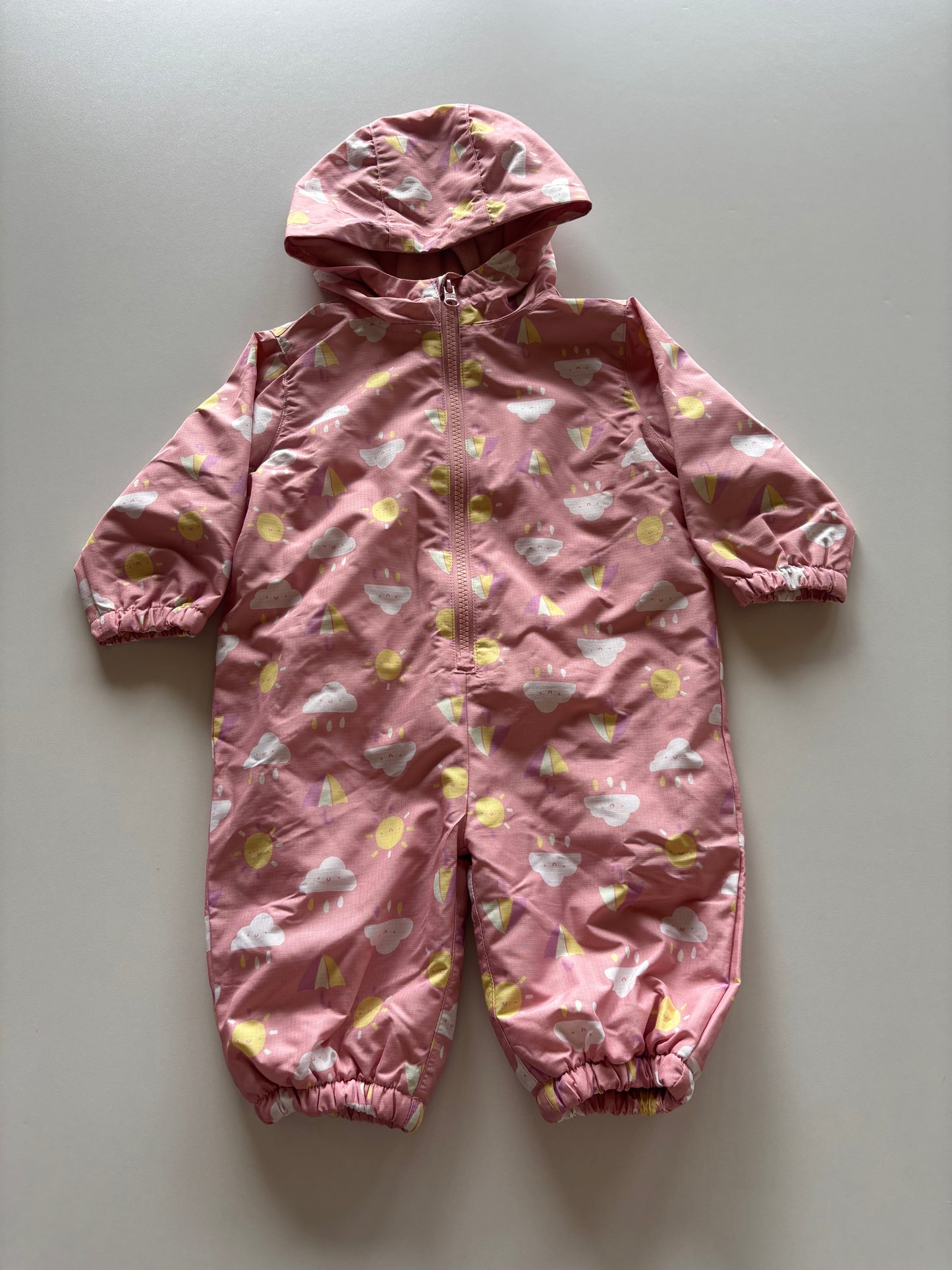 Pink Fleece Lined Rain Suit
