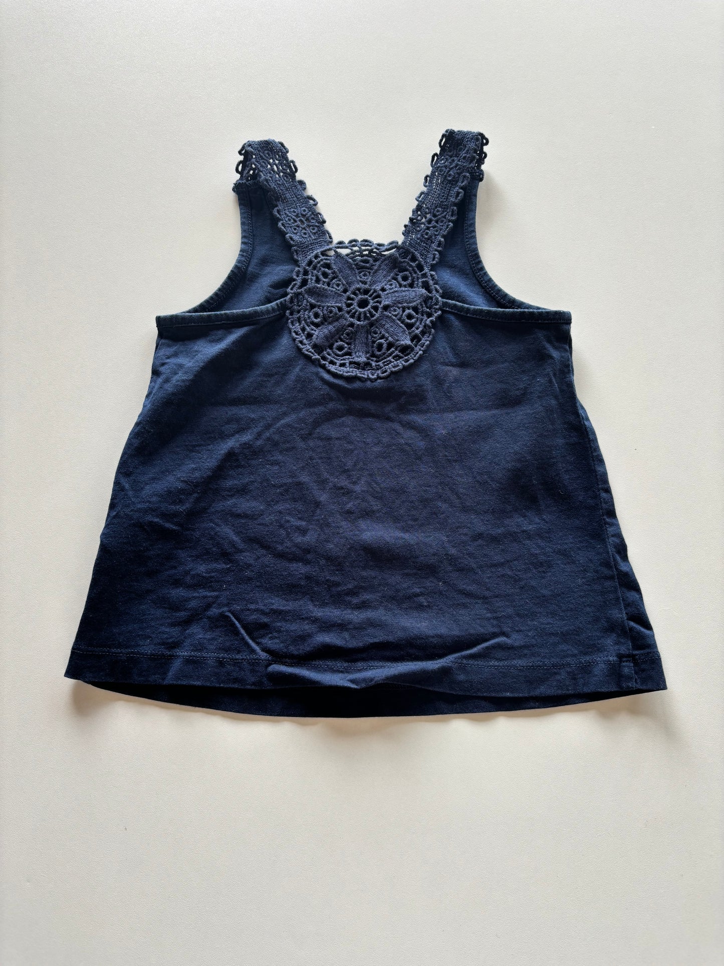 Navy Lace Tank