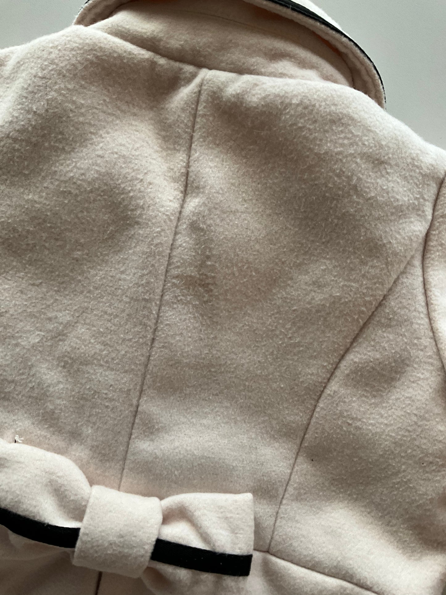 Cream & Black Felt Dress Coat