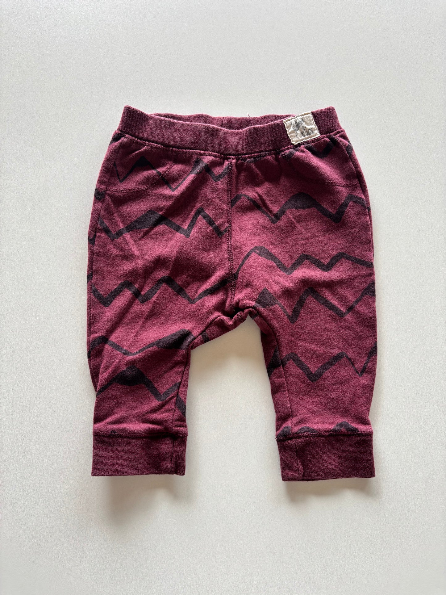 Burgundy Zig Zag Joggers