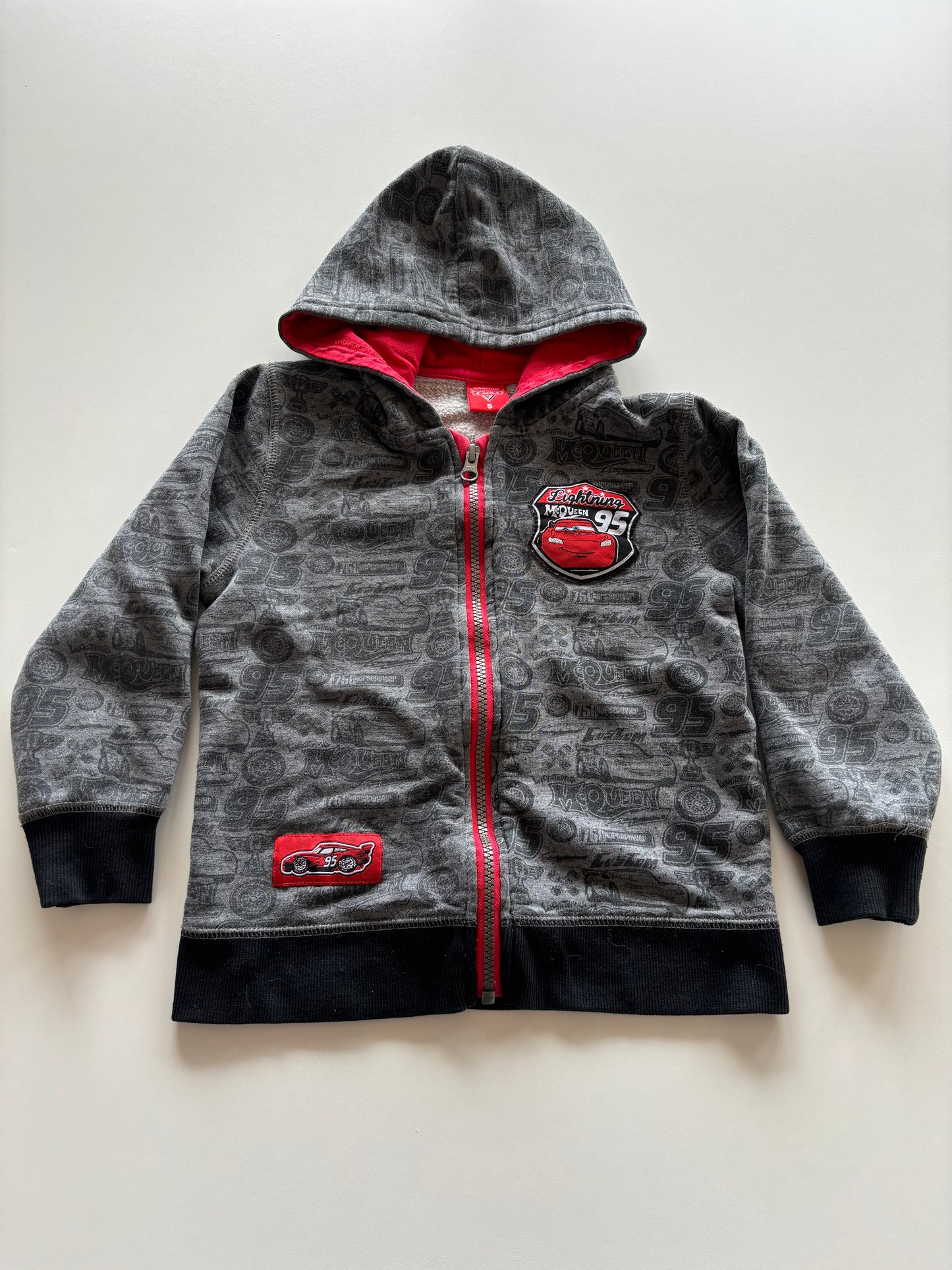 Grey Lightning McQueen Zip Up Hoodie