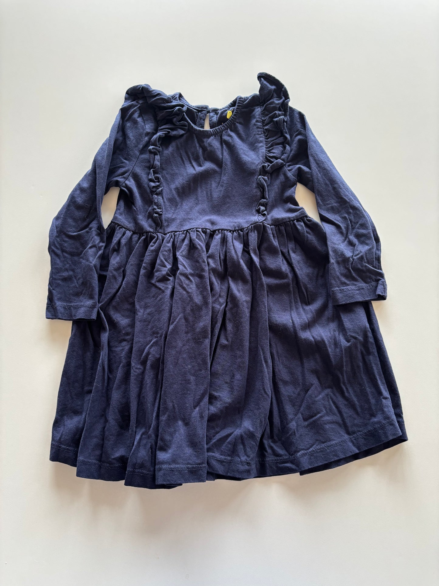 Navy Ruffle Dress