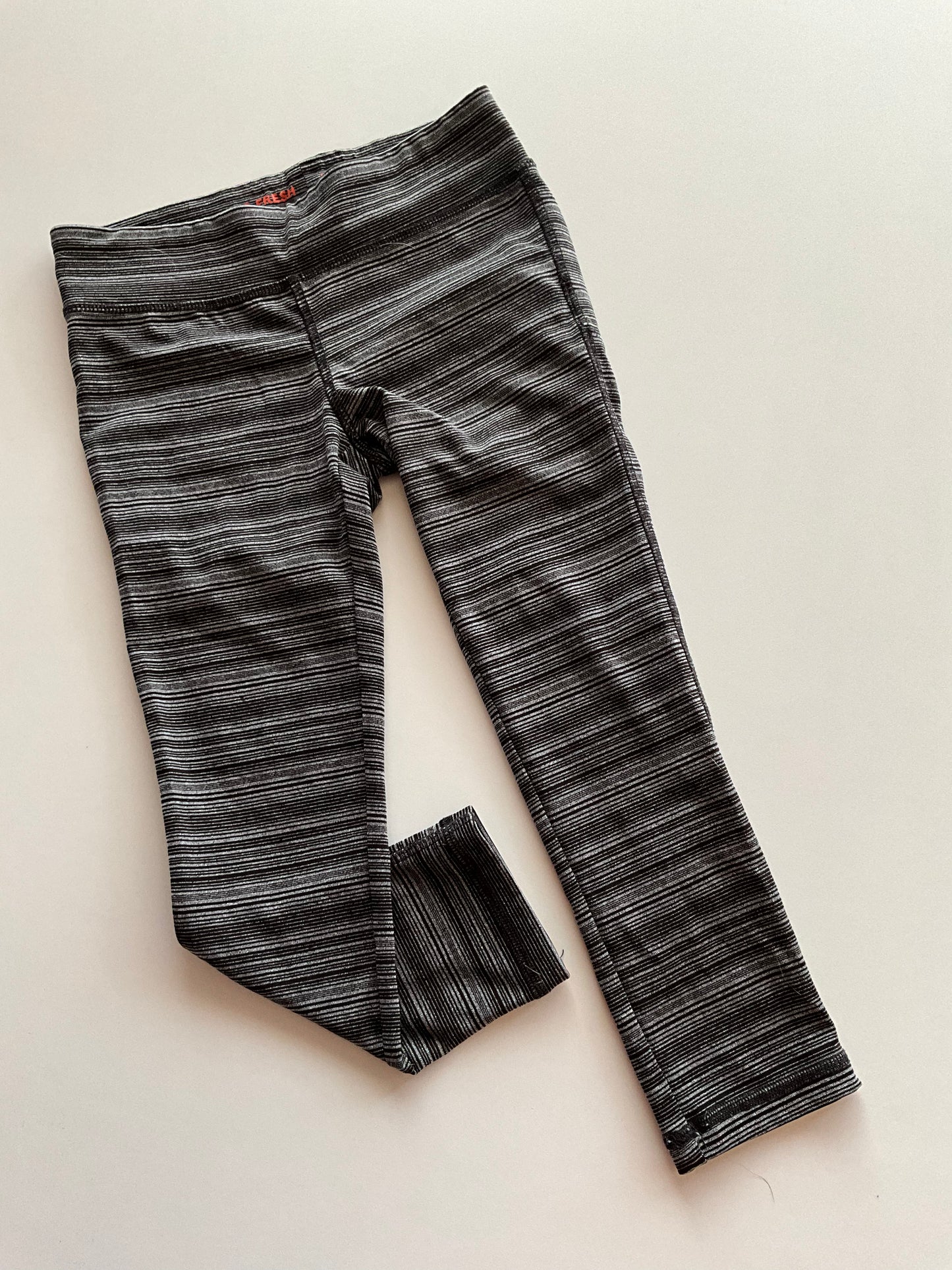 Black & Grey Striped Athletic Leggings