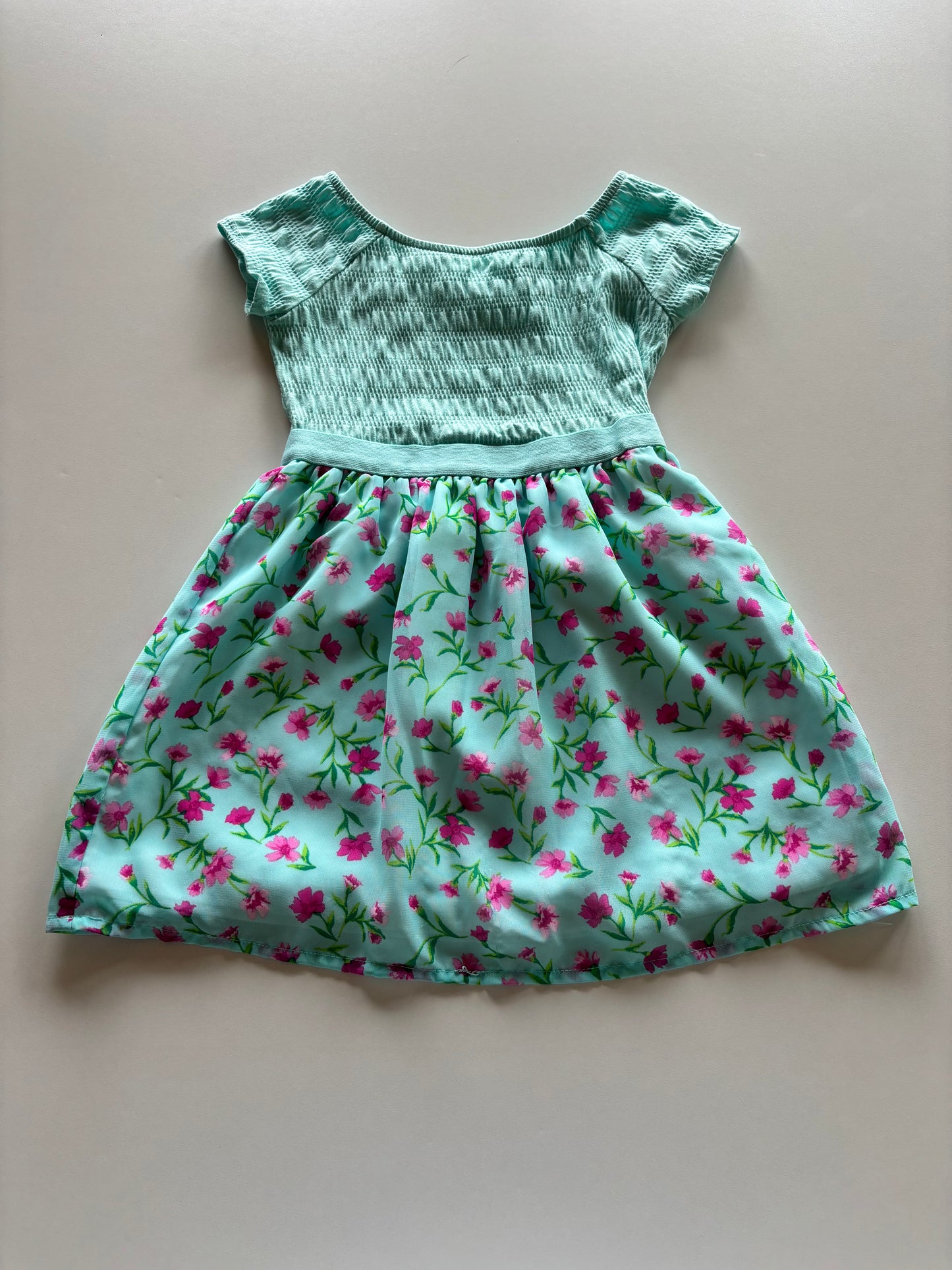Mint Floral Dress
