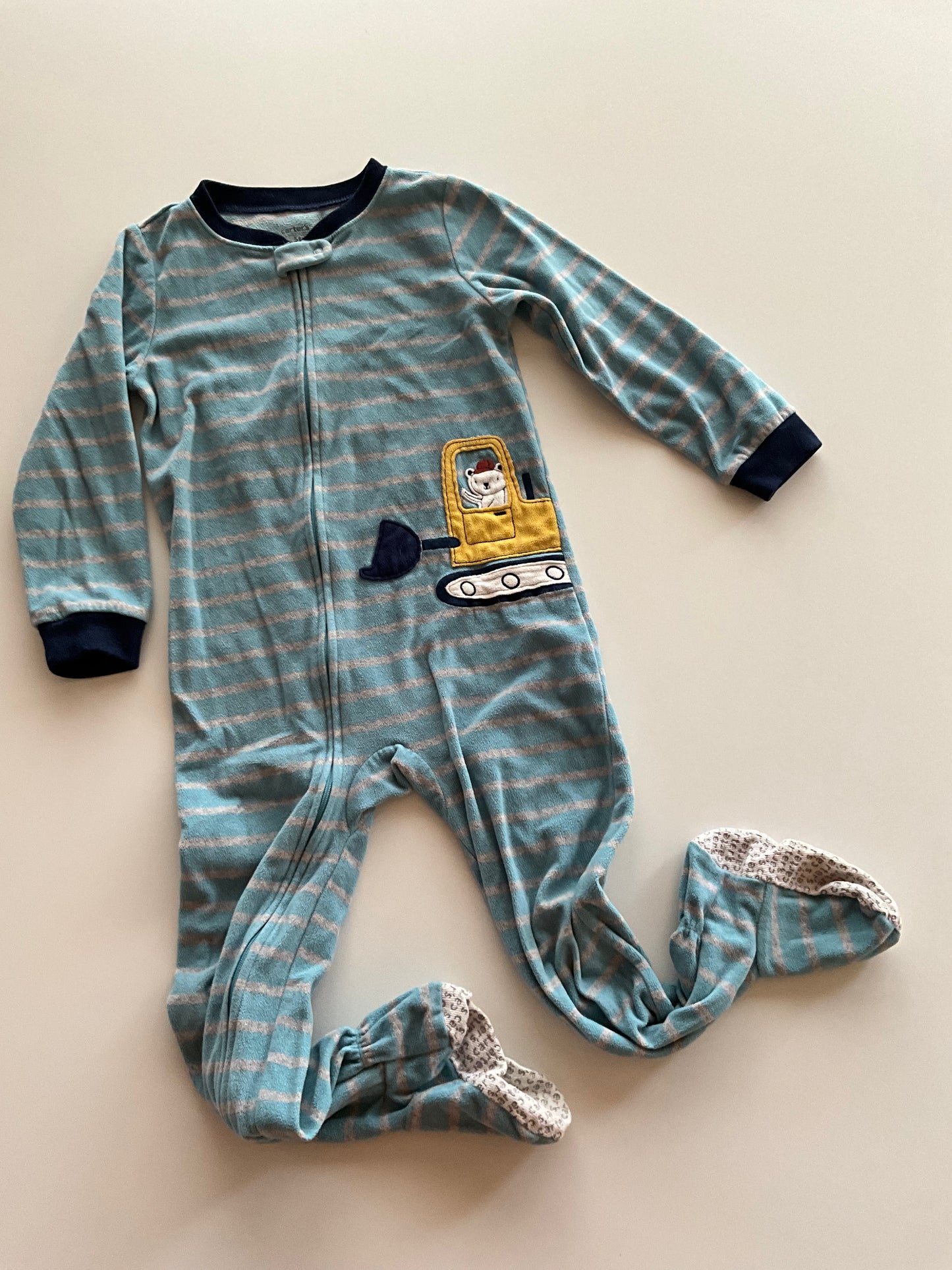 Blue Fleece Construction Sleeper