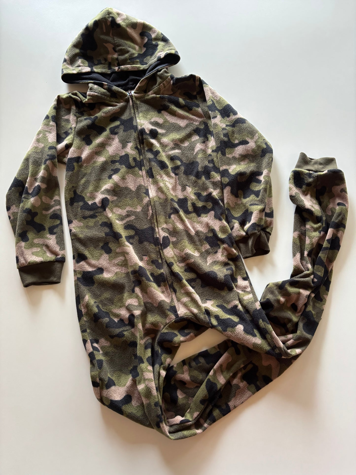 Hooded Camo Fleece Onesie