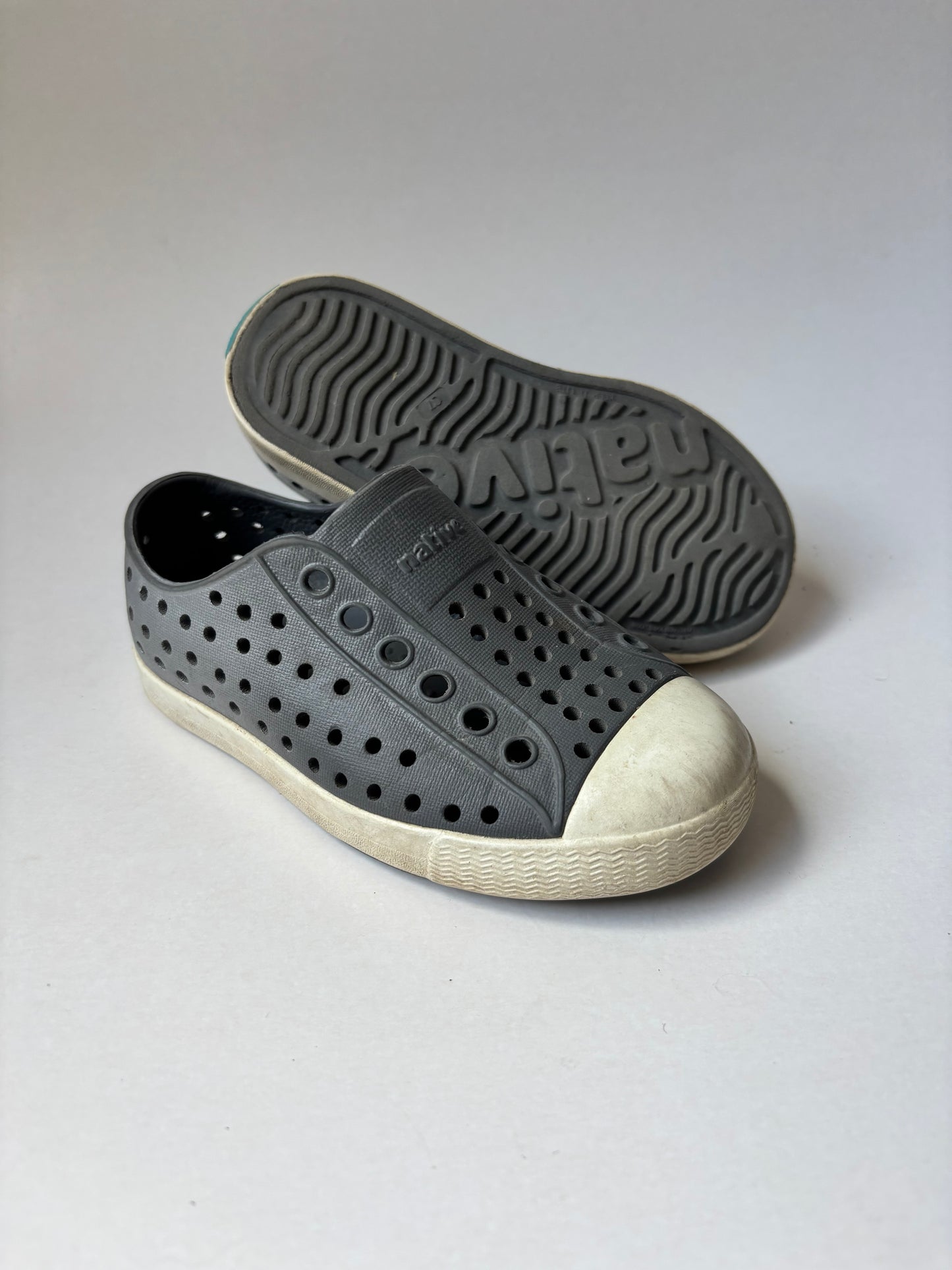 Metallic Grey Native Shoes