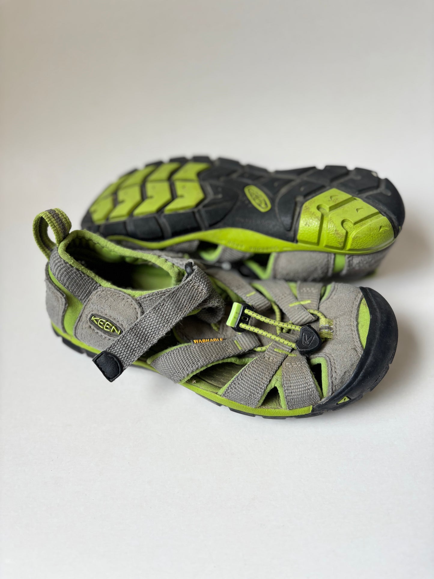 Grey & Green Keen Sandals