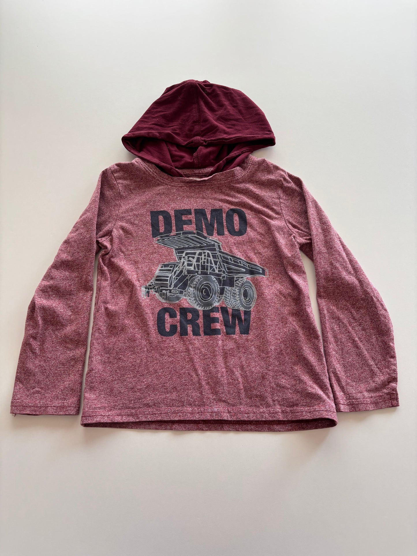 Faded Burgundy Demo Crew Hooded Shirt