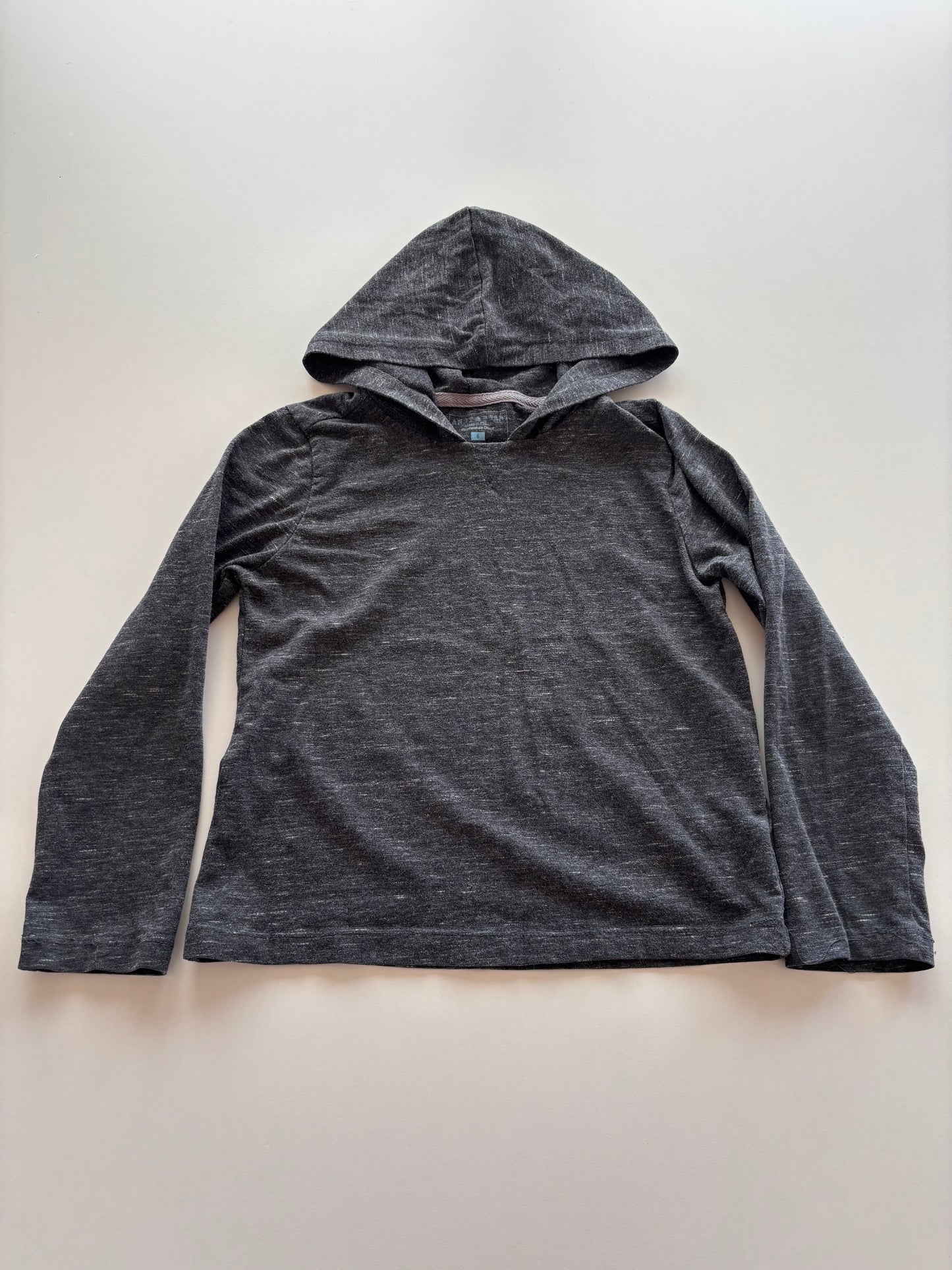Grey Melange Hooded Shirt