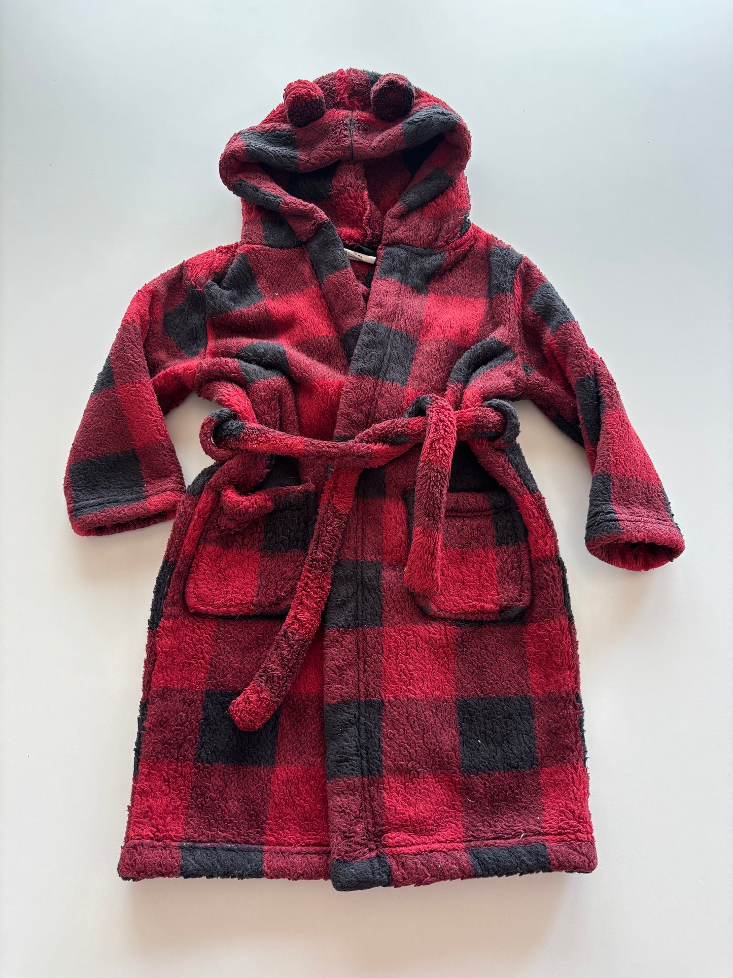 Red & Black Checkered House Robe