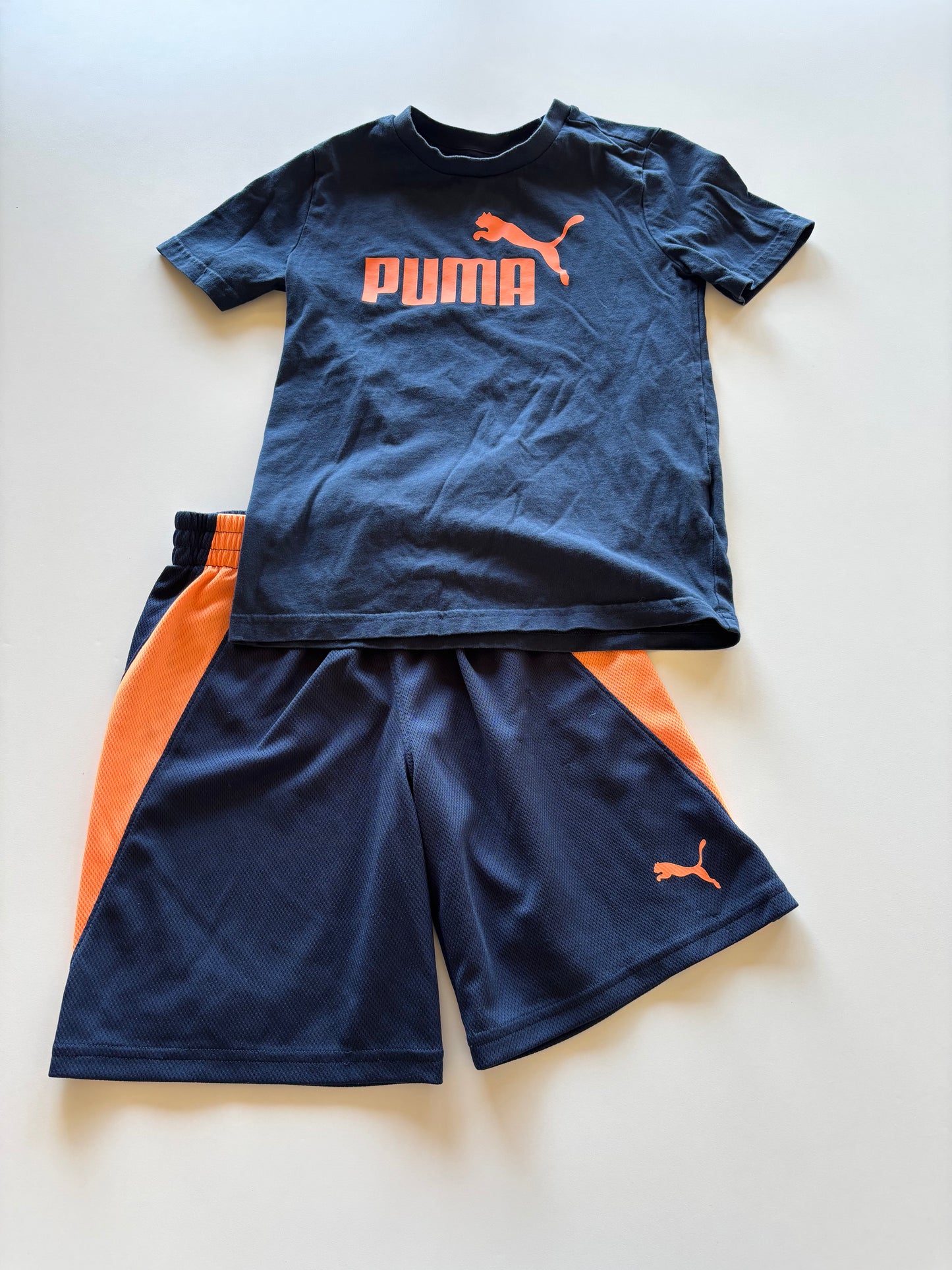 2pc Navy & Orange Puma Set