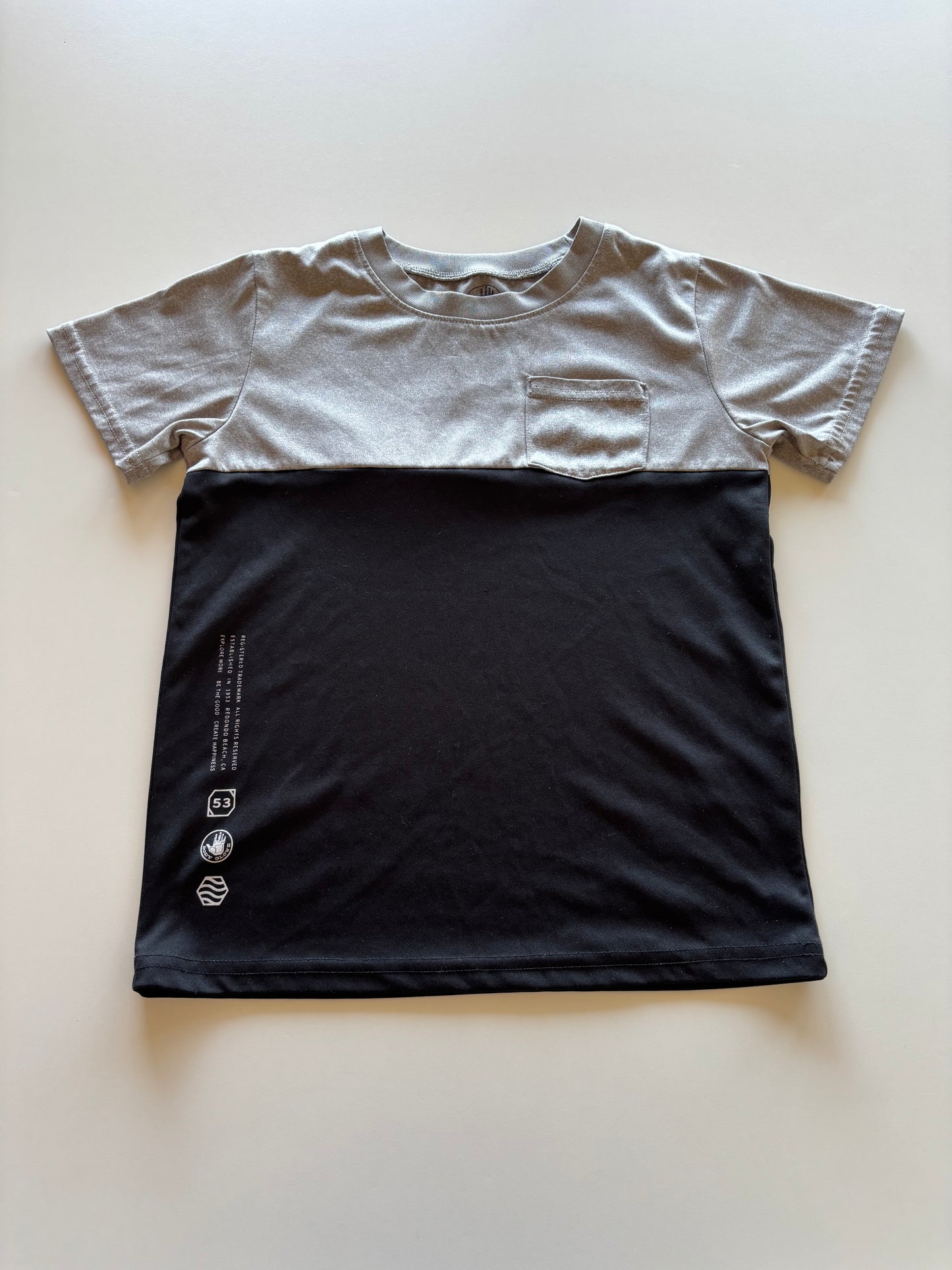 Black with Grey Athletic Pocket Tee