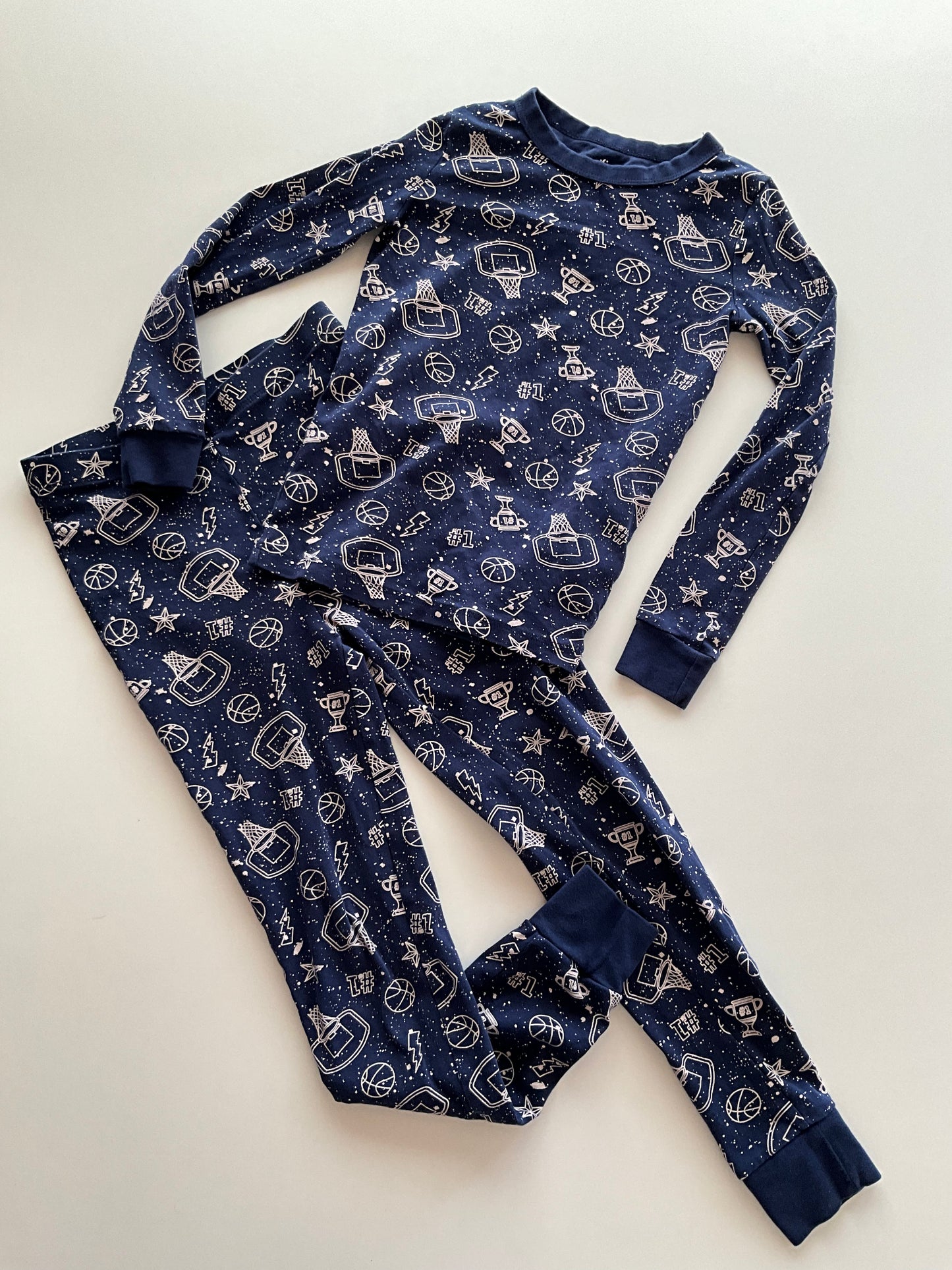 2pc Navy Basketball Pajamas