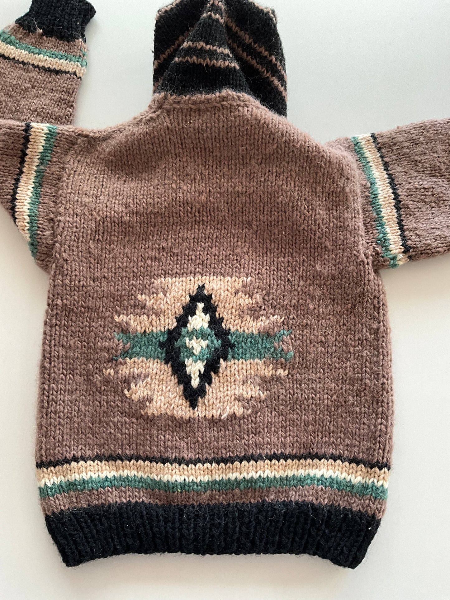 Brown Knit Zip Up