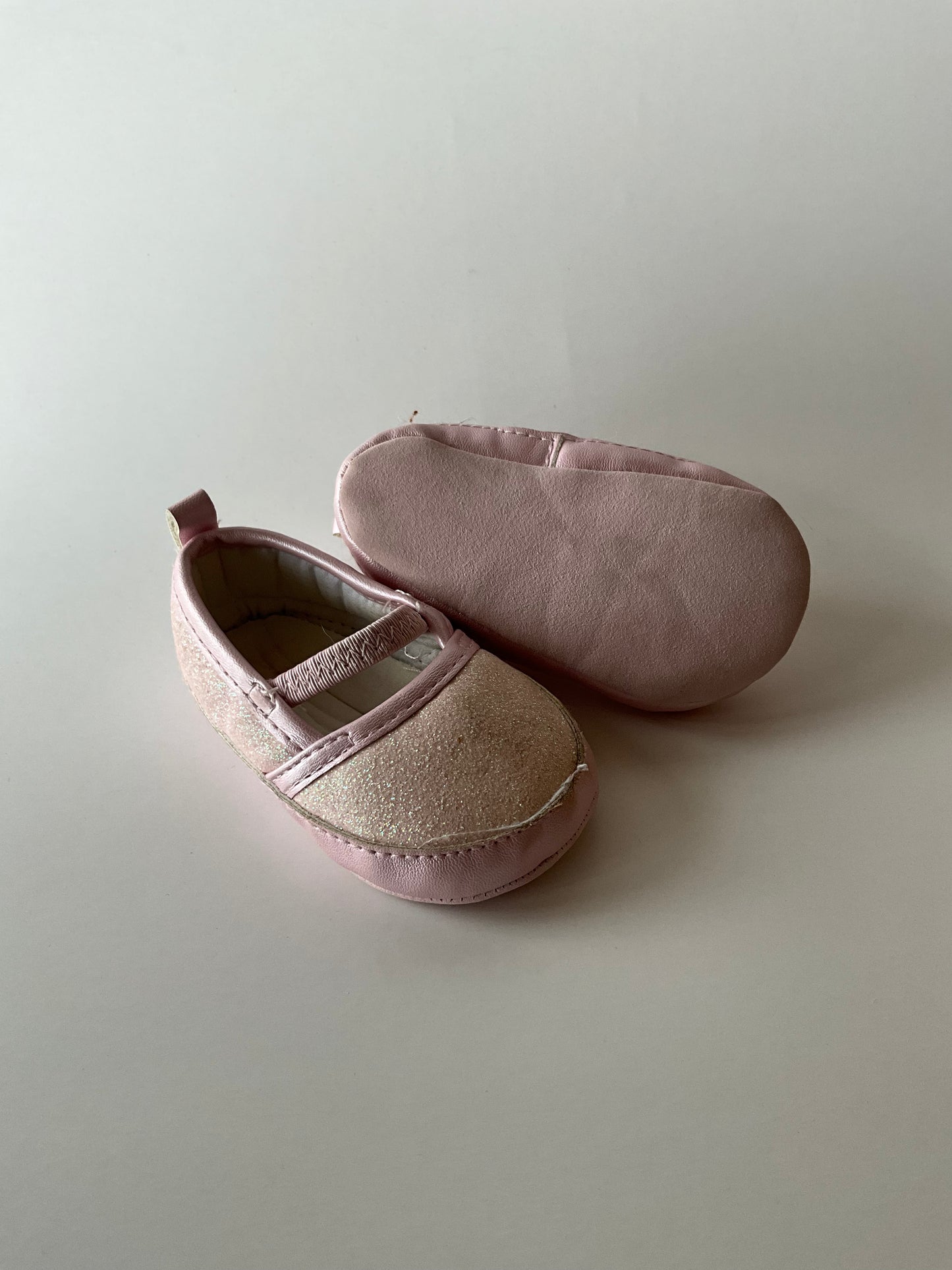 Pink Sparkle Crib Shoes