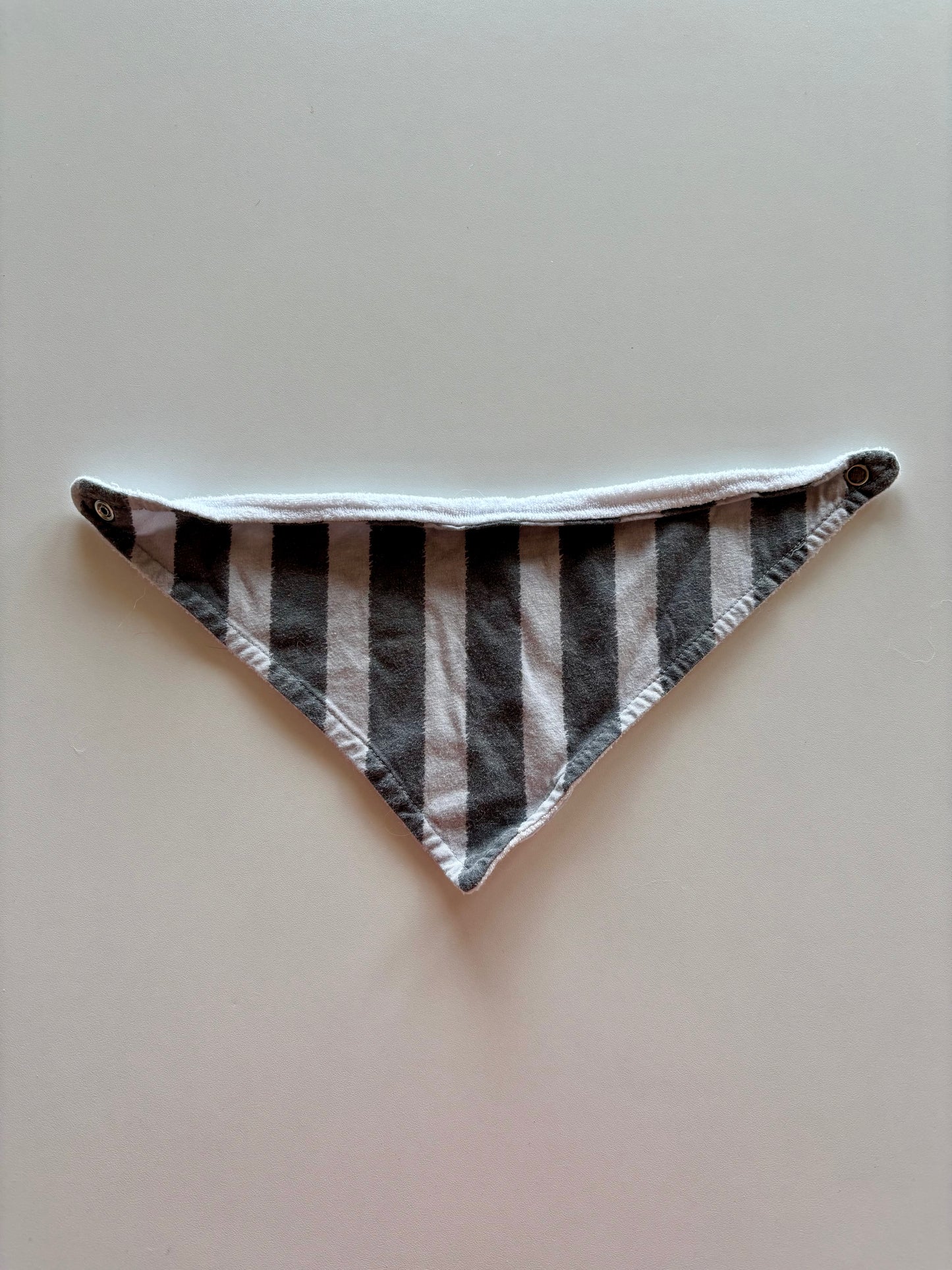 Grey Striped Bandana/Drool Bib