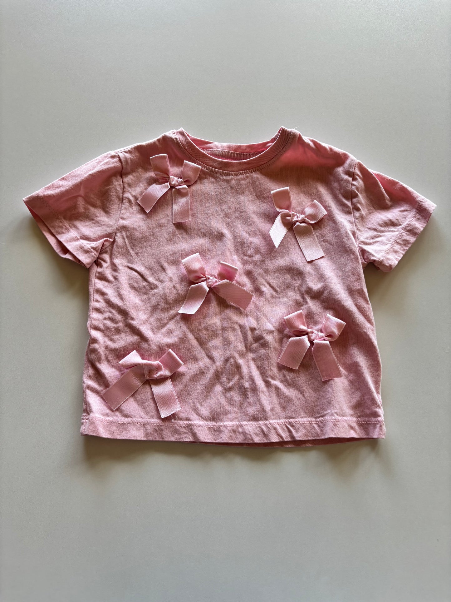 Pink Ribbon Bow Tee