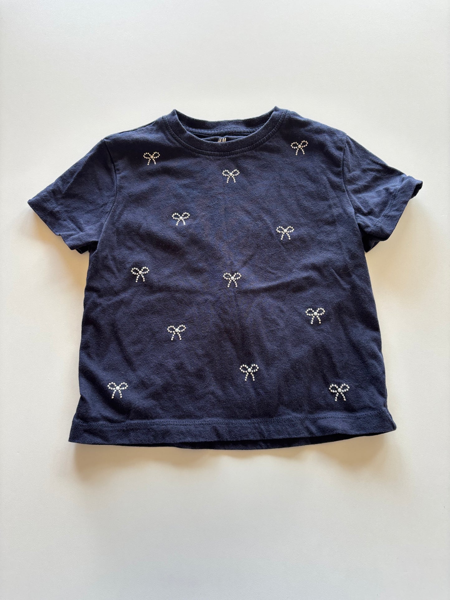Black Sparkly Bow Tee