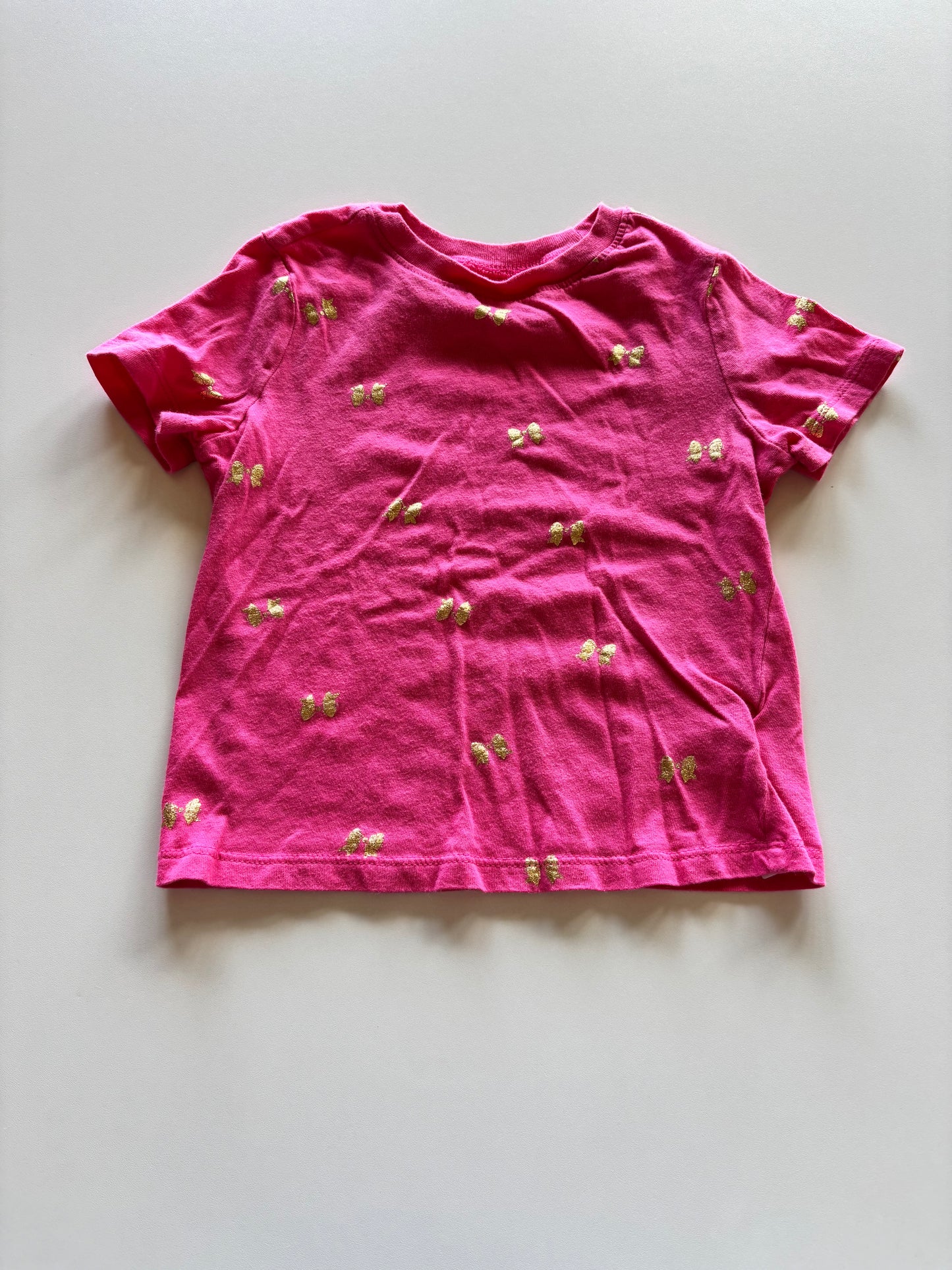 Pink Gold Bow Tee