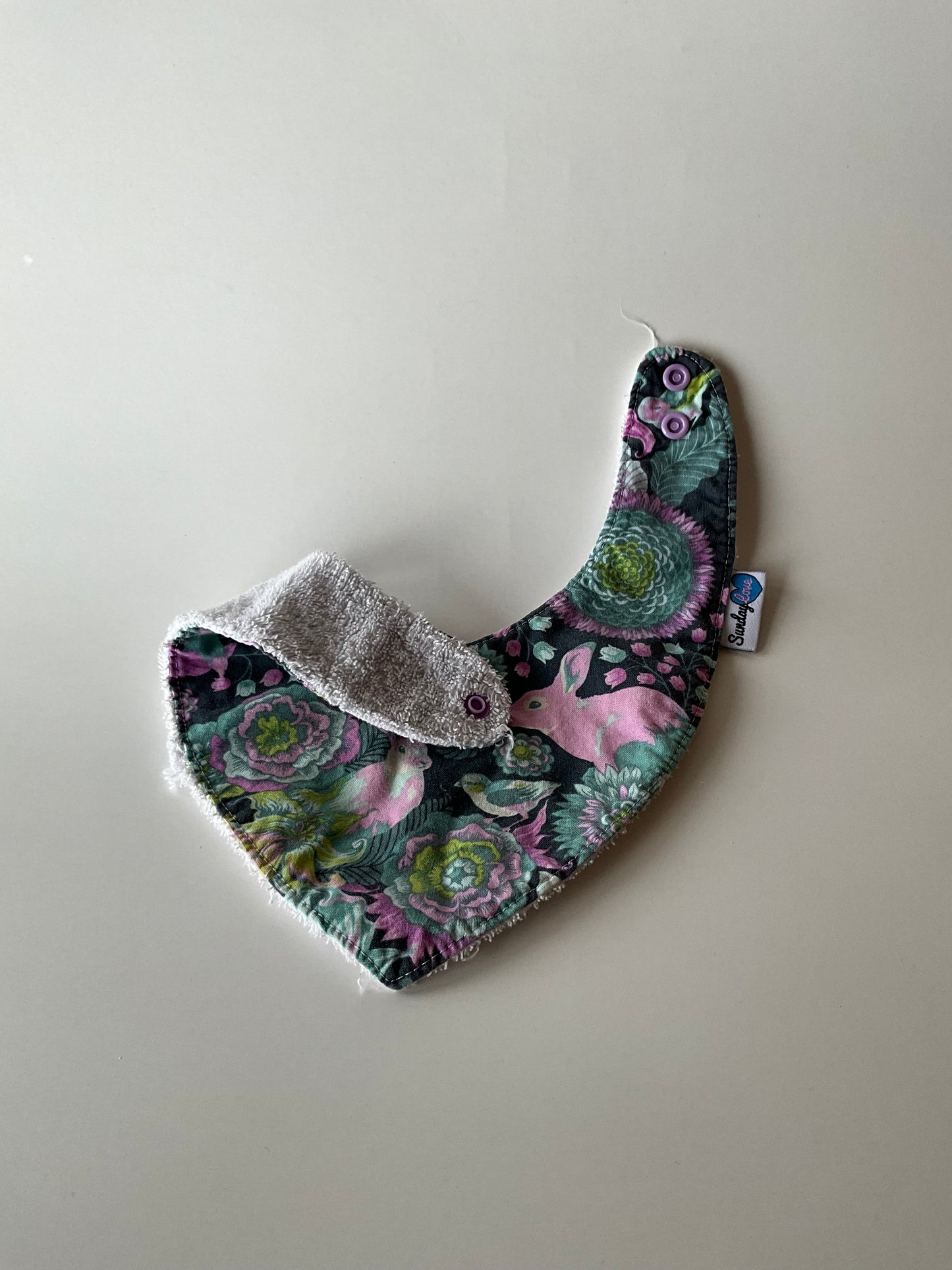 Thick Pink Bunny Bib