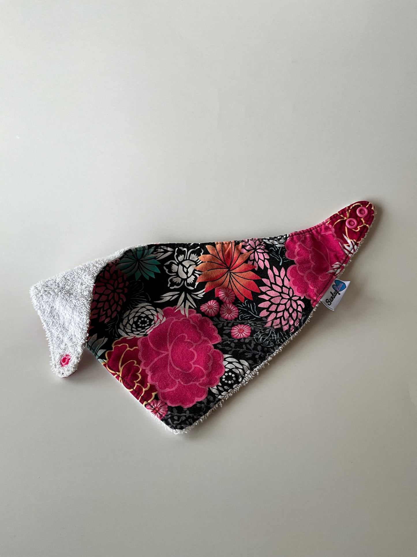 Thick Pink Floral Bib