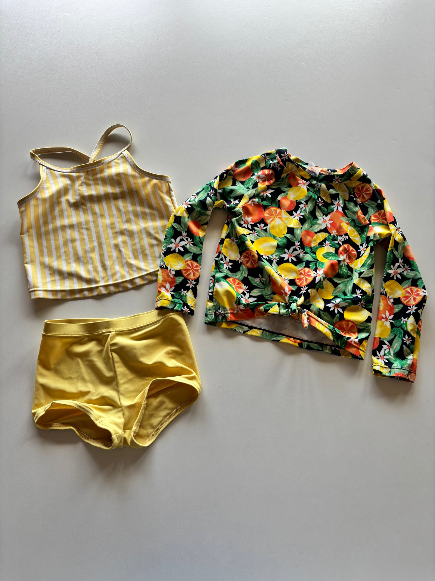 3pc Yellow Citrus Swim Set